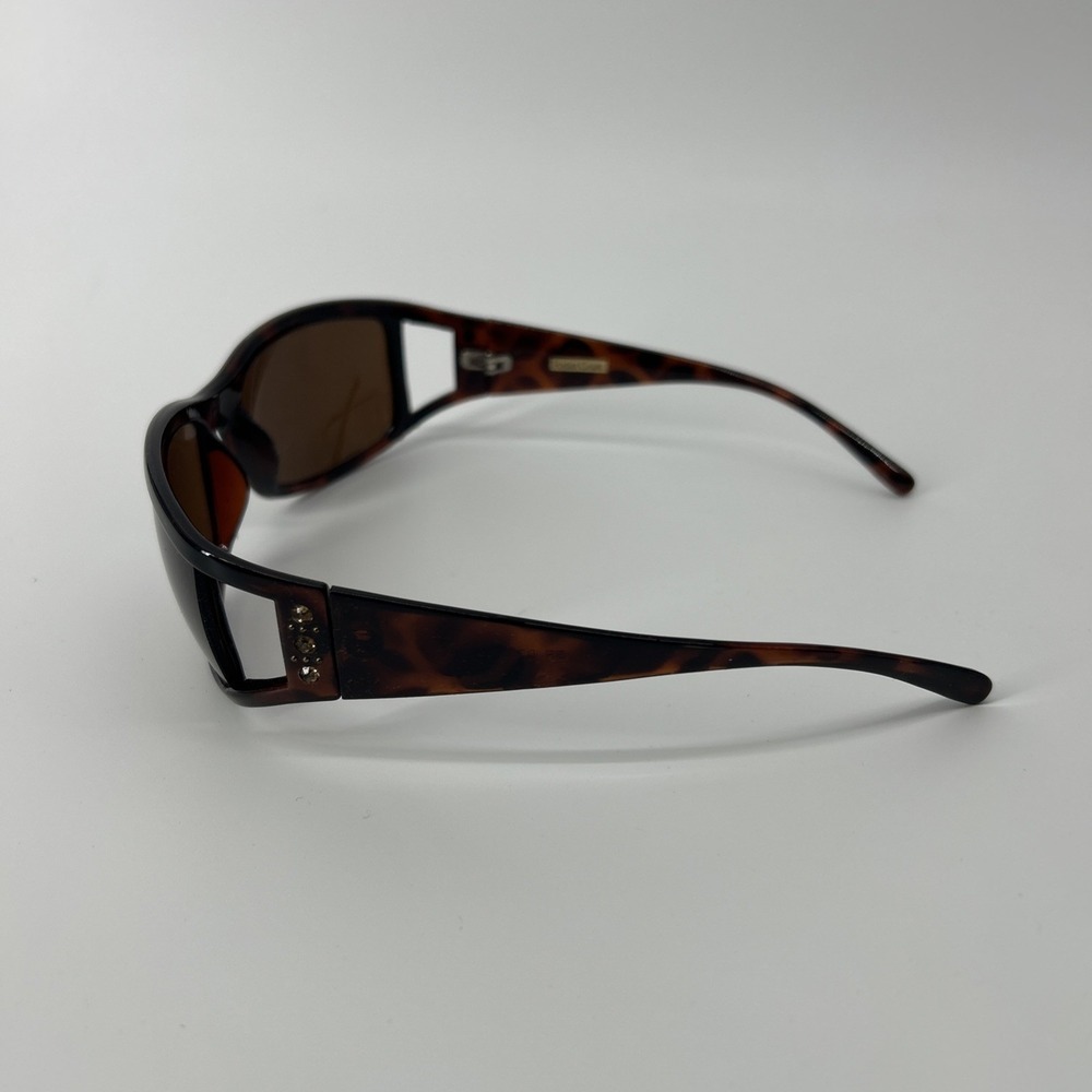 Foster Grant Barri Sunglasses Women's Brown Tortoise Square UV400 Rhinestones - Picture 2 of 11